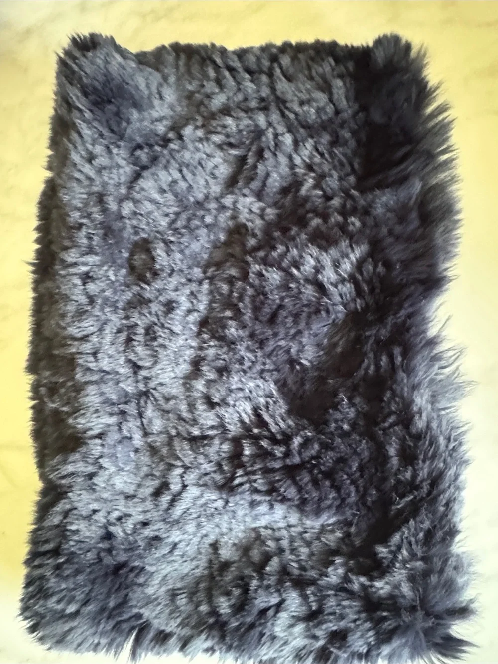 Plush Navy Rabbit Fur Collar for Women